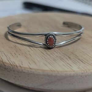 Old Pawn Native American Sterling Silver Child's Cuff Bracelet